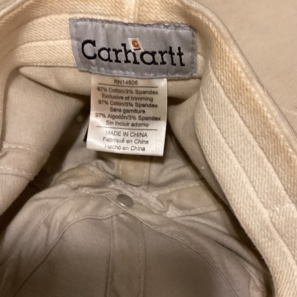 Carhartt Tan Cap with Dark Gray Accent Unisex - Picture 4 of 5